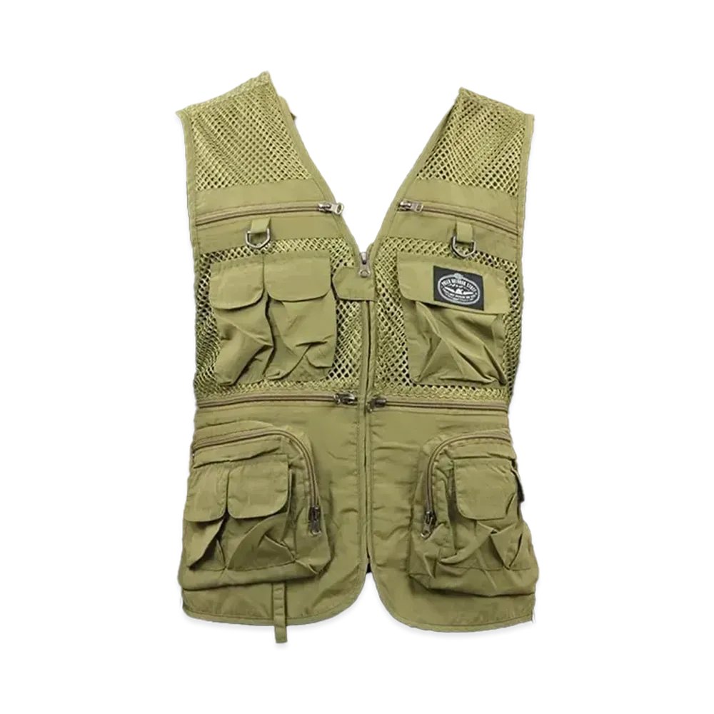 POLeR Multi-Pocket Fishing Vest "Beige"