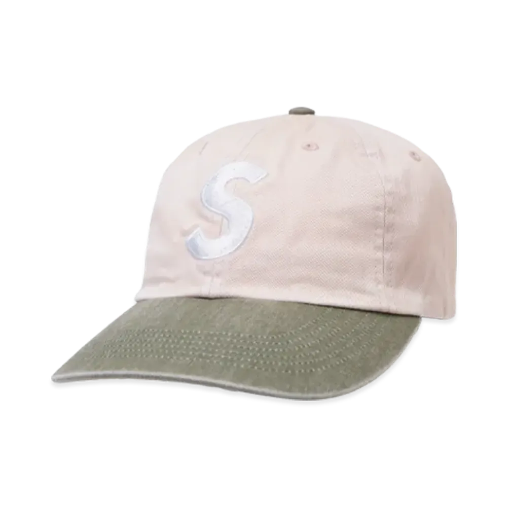 Supreme Pigment Coated 2-Tone S Logo 6-Panel "Light Pink"