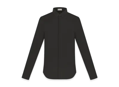 Dior Shirt with Bee Embroidery Poplin "Black"