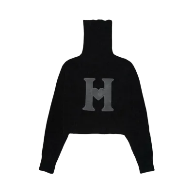 HTH H logo knit "BLACK"
