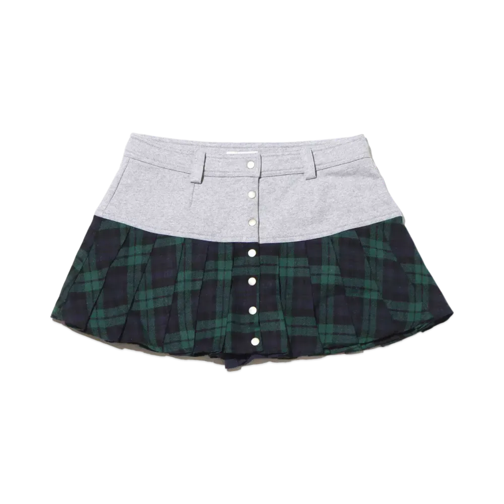 atmos pink Docked Pleated Miniskirt "Gray"