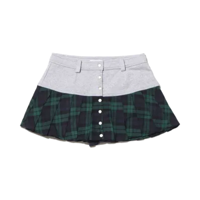 atmos pink Docked Pleated Miniskirt "Gray"
