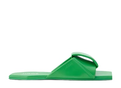 LOEWE Women's Origami Slide Lambskin "Clover Green"