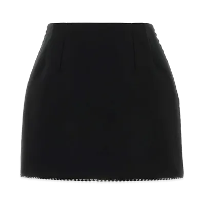 PRADA Women's Polyester Blend Mini Skirt "Black"