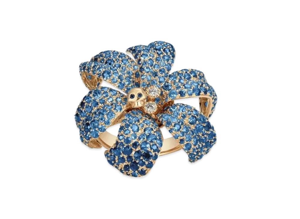 GUCCI GUCCI Flower Ring Sapphire