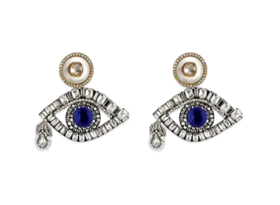 GUCCI Eye Shape Earrings with Crystal