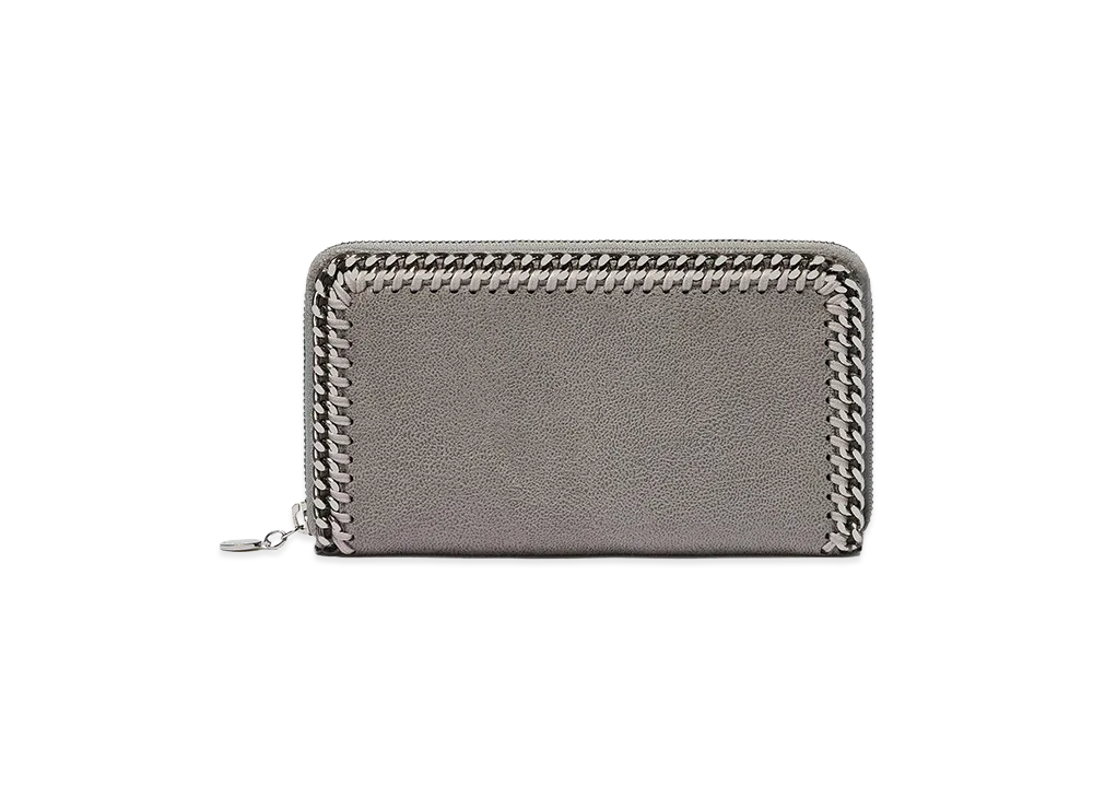 STELLA McCARTNEY Women's Zip Around Falabella Wallet "Light Grey"