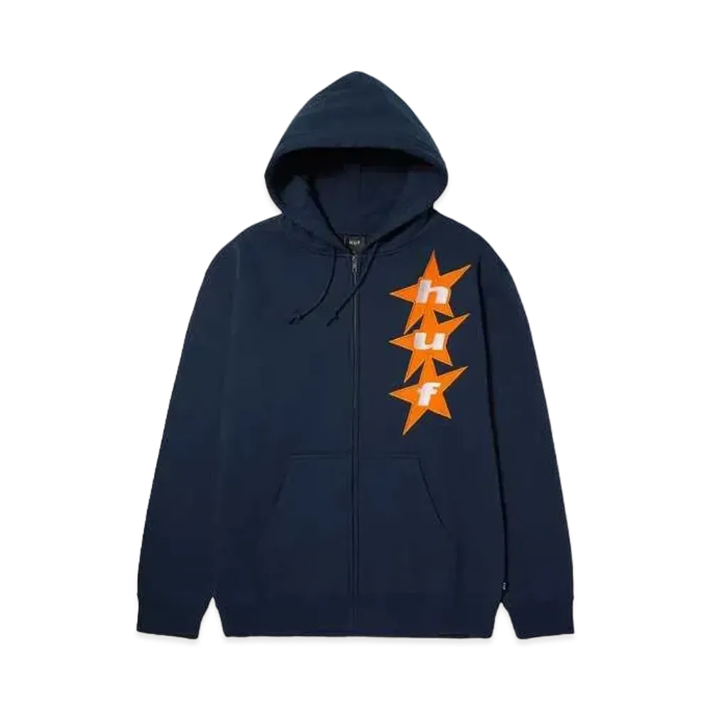 HUF Spring 24 All Star Full Zip Hoodie "Navy"
