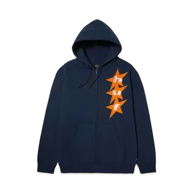 HUF Spring 24 All Star Full Zip Hoodie "Navy"