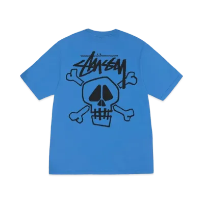 Stussy Skull & Bones Tee Pigment Dyed "Blue"