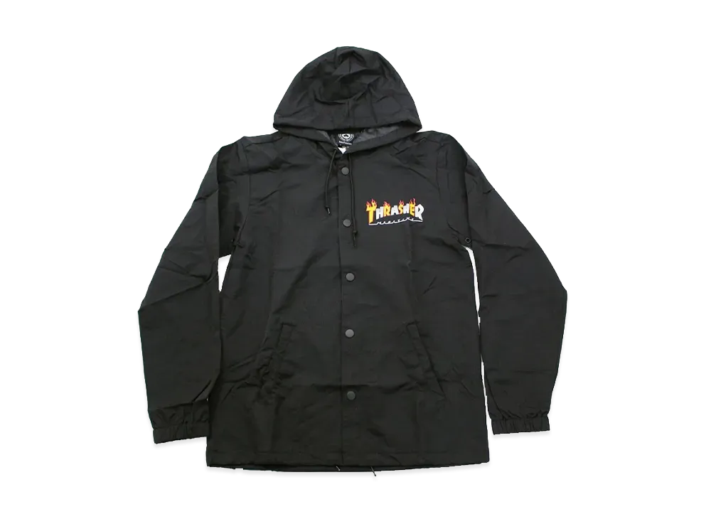 THRASHER Flame Mag Coach Jacket "Black"