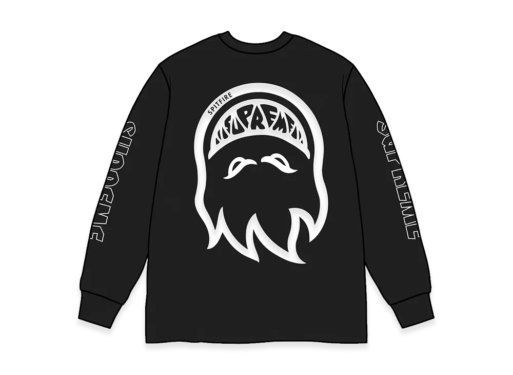 Supreme x Spitfire L/S Tee "Black"