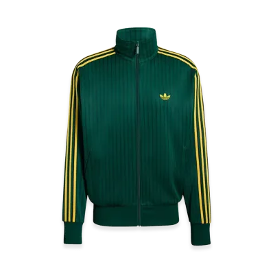 adidas Firebird Loose Pinstripe Track Top "Collegiate Green"