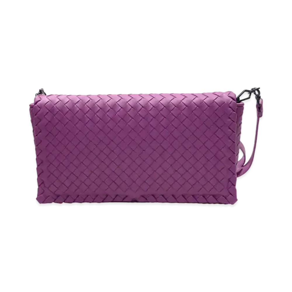 Bottega Veneta Lambskin Crossbody Bag "Purple"