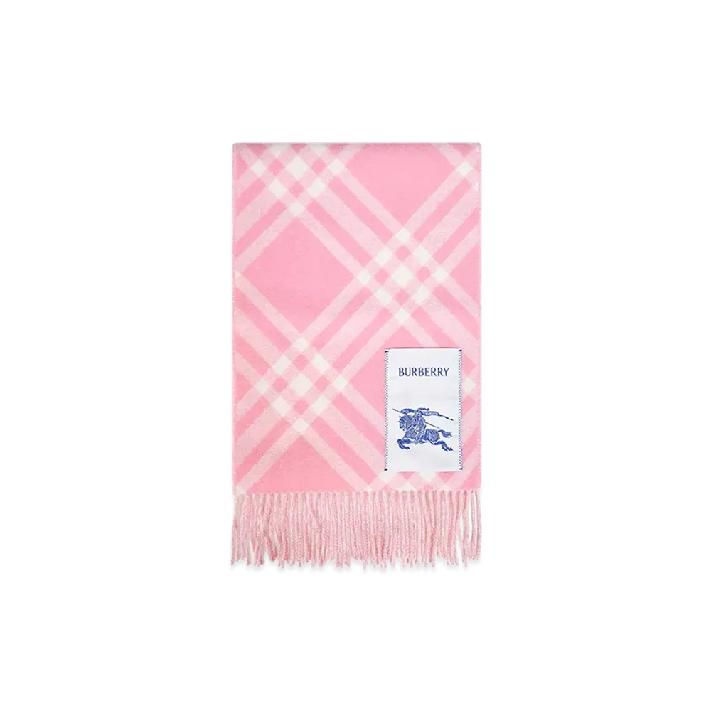 Burberry Embroidered Cashmere Scarf "Checked"