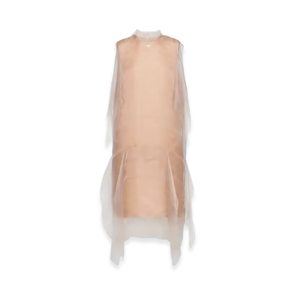 PRADA Women's Technical Voile Dress "Blush"