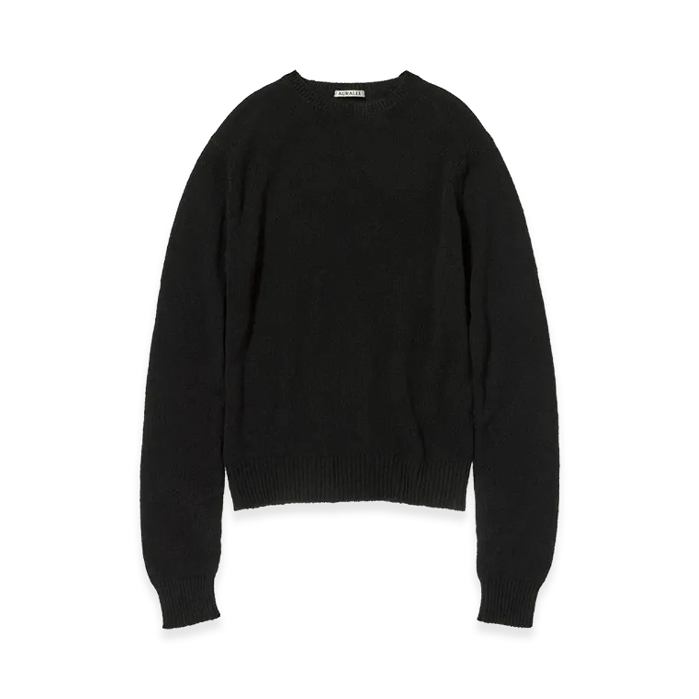 AURALEE Summer Cashmere Knit P/O "Black"
