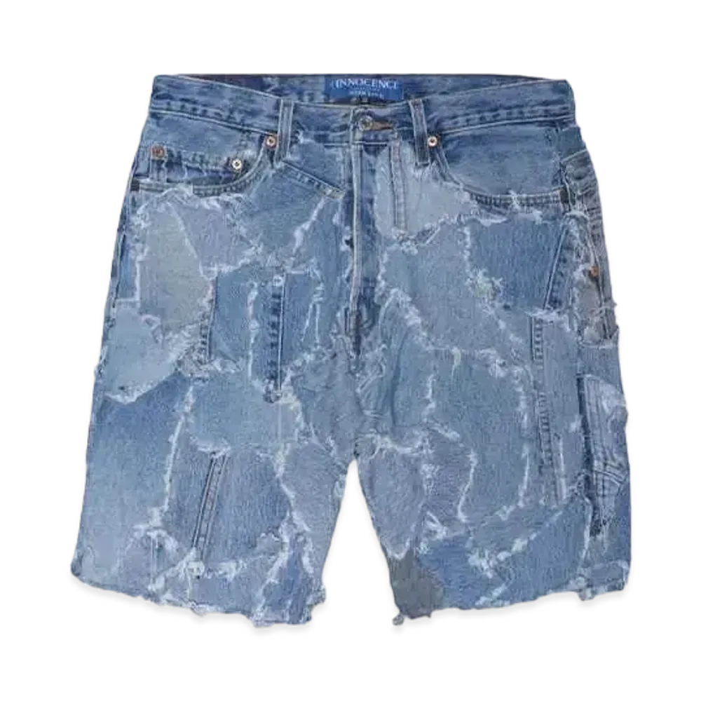 INNOCENCE NYC PATCHWORK DENIM SHORTS "DENIM"