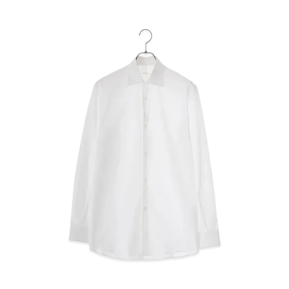 COMOLI Exclusive Twill Dress Shirt "White"