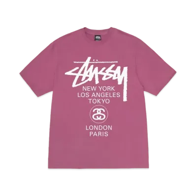 Stussy World Tour Tee "Berry" (24SS)