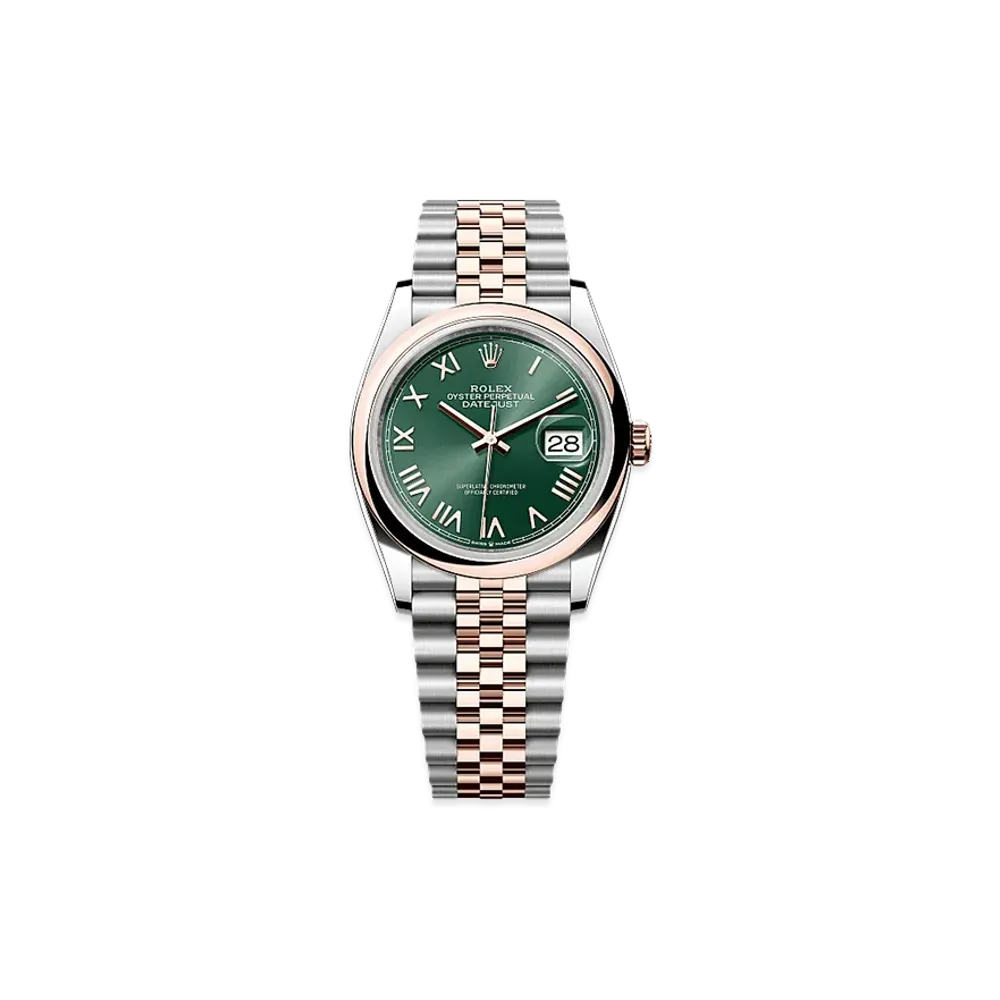 ROLEX Datejust 36 Oystersteel & Everose Gold "Mint Green"