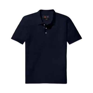 Noah Baracuta Mesh Sweater Polo "Navy"