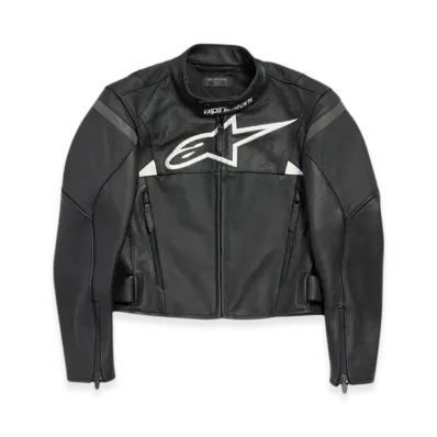 BALENCIAGA Women's Upcycled Racer Jacket "Black White"