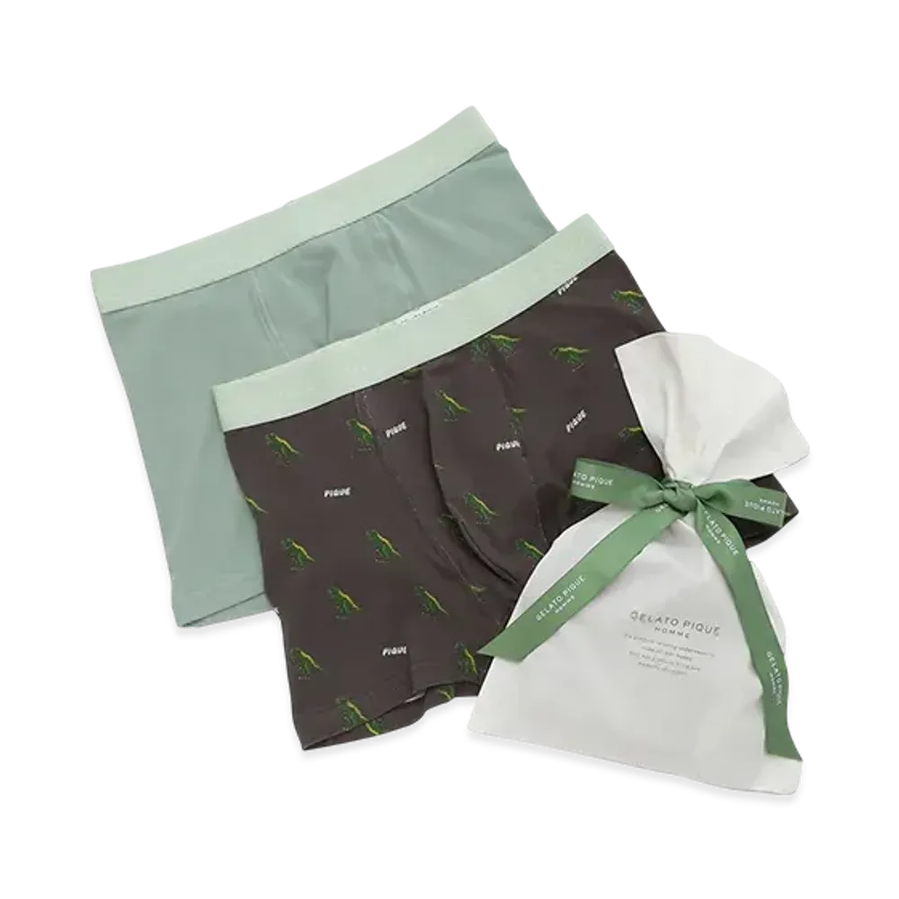 GELATO PIQUE Homme Dinosaur Print Underwear "Gray"
