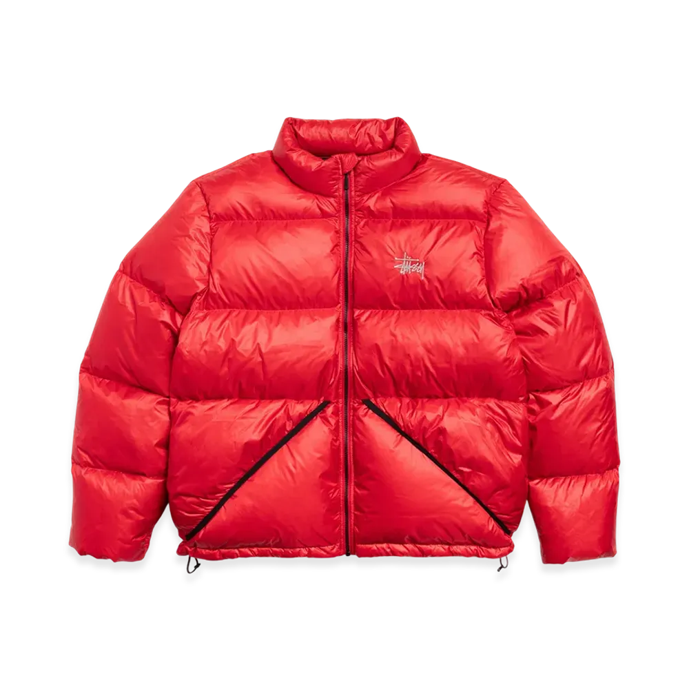 Stussy Micro Ripstop Down Jacket "Red"