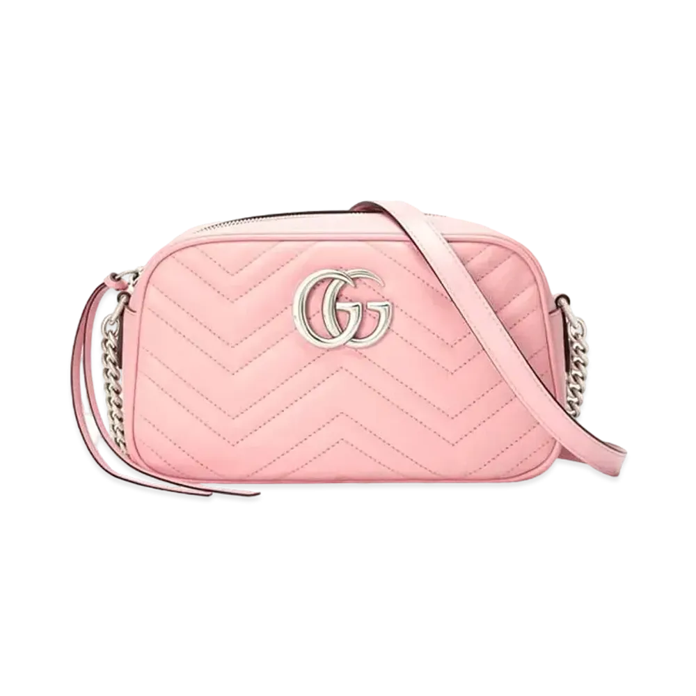 GUCCI GG Marmont Small Shoulder Bag "Pastel Pink"