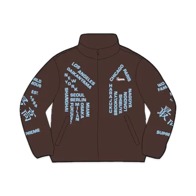 Supreme Worldwide Tricot Track Jacket "Brown"