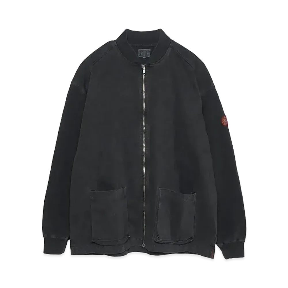 Cav Empt (C.E) SWEAT SLEEVE OVERDYE ZIP JACKET "Black"