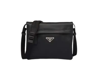 PRADA Leather Cross-Body Bag "Black"