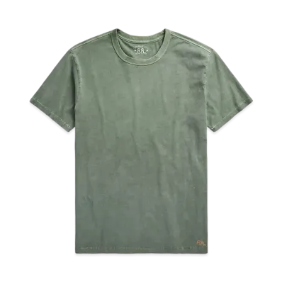 RRL Ralph Lauren Garment-Dyed Crew Neck Tee "Green"
