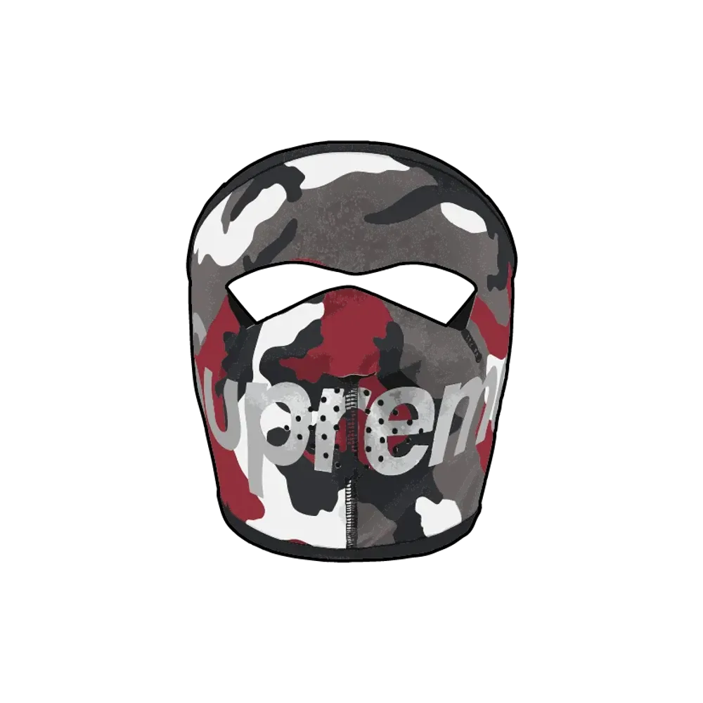 Supreme Windstopper Facemask "Red Camo"