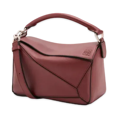 LOEWE Small Puzzle Bag In Classic Calfskin "Berry"