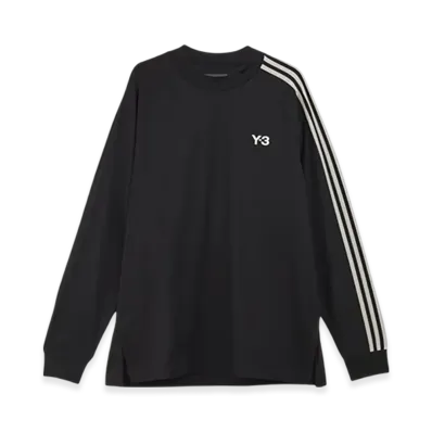 Y-3 3-Stripes LS T-Shirt "Black/White"