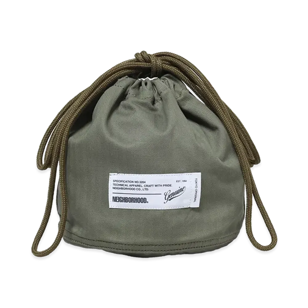 NEIGHBORHOOD HBT Drawstring Bag "Olive Drab"