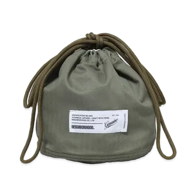 NEIGHBORHOOD HBT Drawstring Bag "Olive Drab"