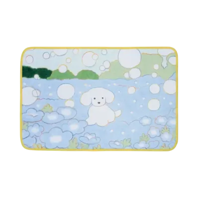BANDAI "Ichiban Kuji" -Chokotto: A Little Bit of Life with a Dog - Illustration by Teraoka Natsumi- Last One Prize Flower Field and Dog Blanket
