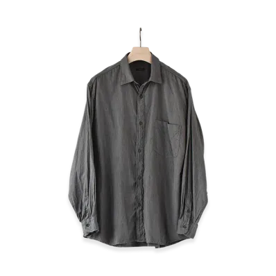COMOLI Heather Yarn Shirt "Gray"