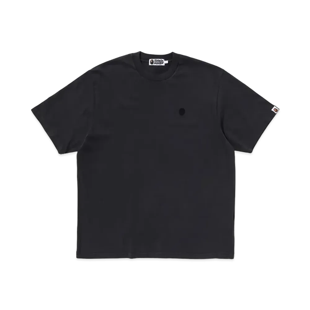 A BATHING APE Ape Head One Point Garment Dyed Relaxed Fit Tee "Black"
