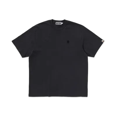 A BATHING APE Ape Head One Point Garment Dyed Relaxed Fit Tee "Black"