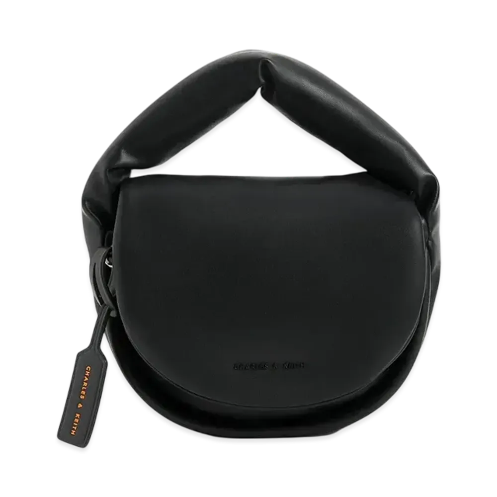 CHARLES & KEITH Yama Pad Handle Bag "Black"