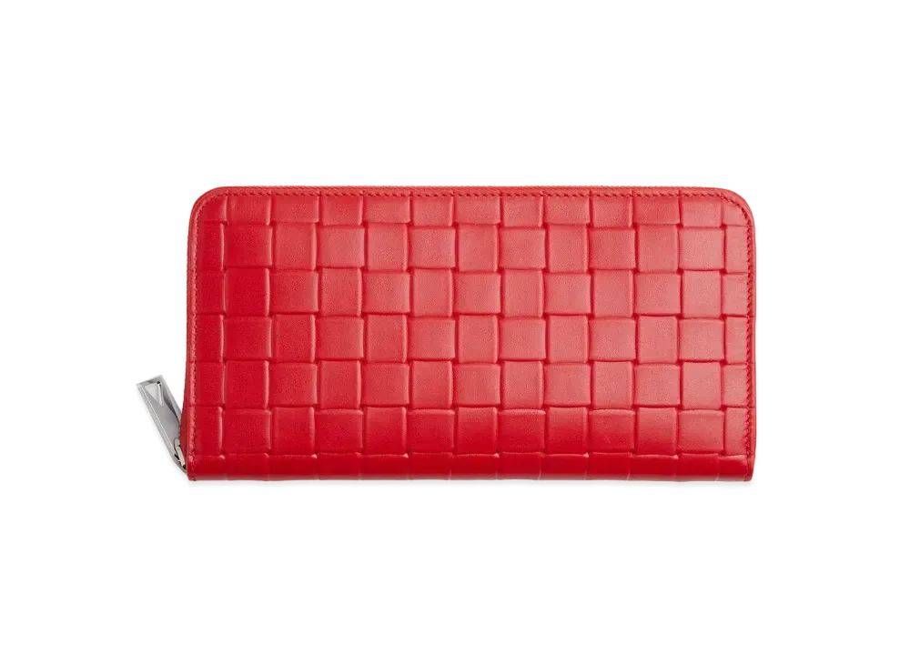 Bottega Veneta Zip Around Wallet "Chili"