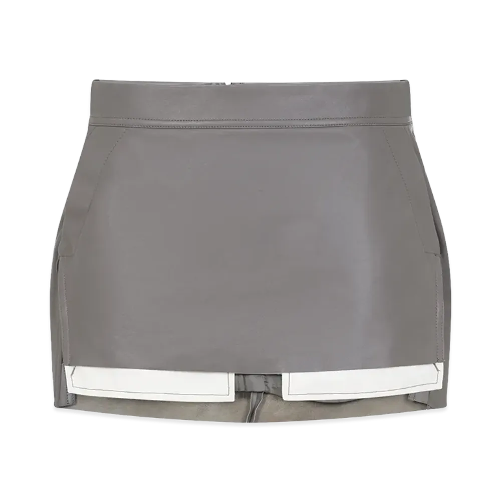 Rick Owens Women's Fog Cutoff Mini Skirt "Beige"