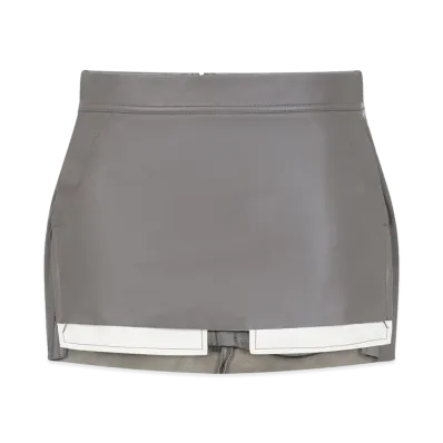 Rick Owens Women's Fog Cutoff Mini Skirt "Beige"