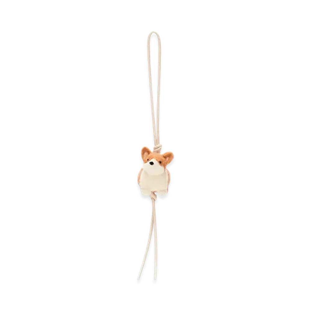 LOEWE Corgi Charm "Soft White/Orange"