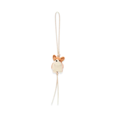 LOEWE Corgi Charm "Soft White/Orange"