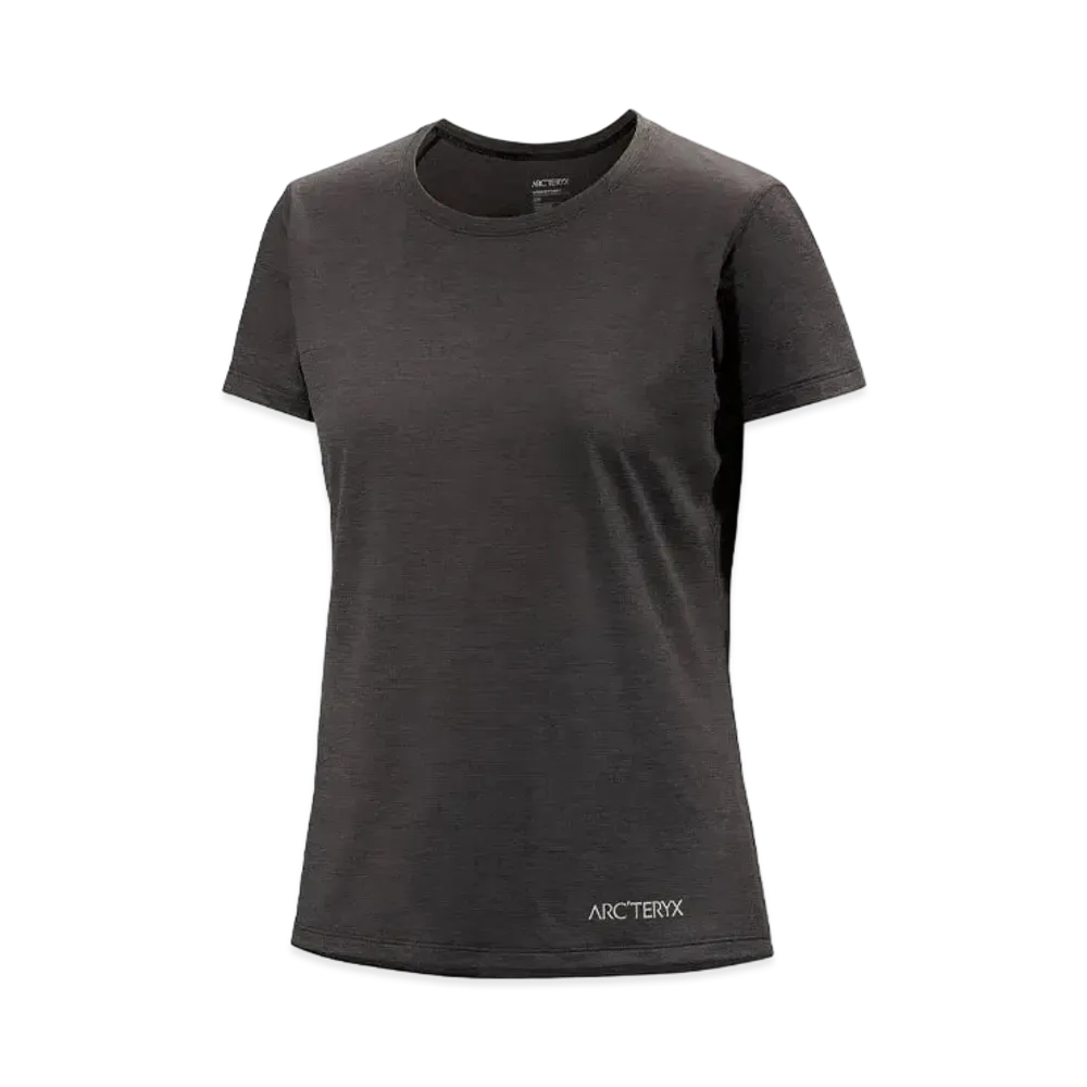 ARC'TERYX Women's Teema Arkbird Crew Short Sleeve "Black Heather"
